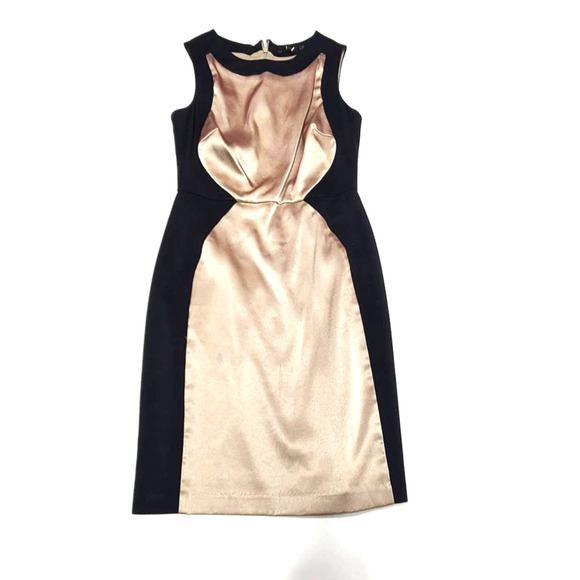 The Limited gold black sheath dress women's size 2 - Picture 2 of 7
